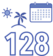 年間休日128日