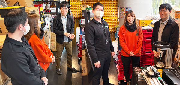 常連の女性のお客様との談笑の様子