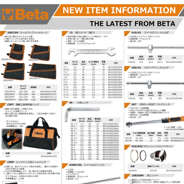 【新商品情報】Beta(ベータ) 取り扱いラインナップを拡充!.